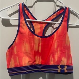 Under Armour Women's Red and Orange Sports Bra